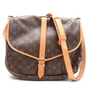 Louis Vuitton Saumur 35 Monogram Crossbody Saddle Bag Shoulder Vintage Messenger